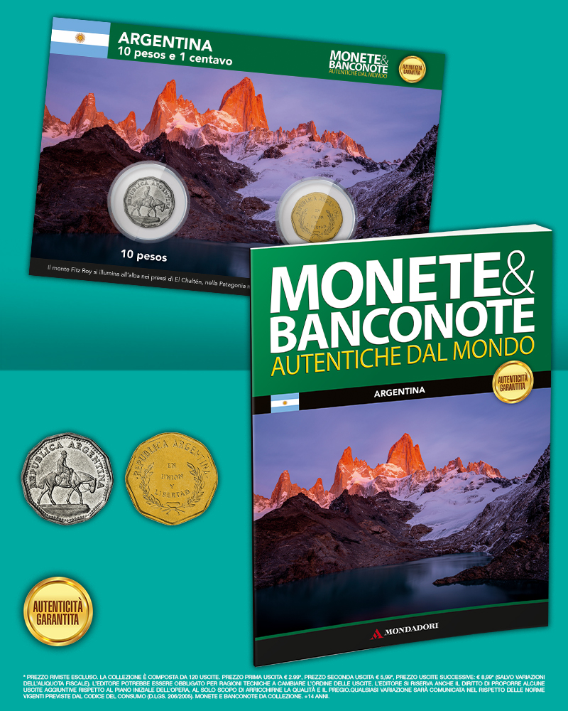 1 centavo + 10 pesos Argentina